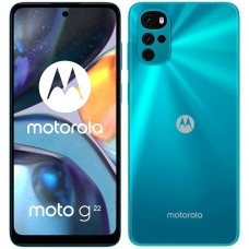 Celular Motorola Moto G22 Azul 128GB, 4GB RAM, Tela de 6.5”, Câmera Traseira Quádrupla 50MP, Android 12, Processador Octa Core 2.3 GHz e Bateria de 5000mAh
